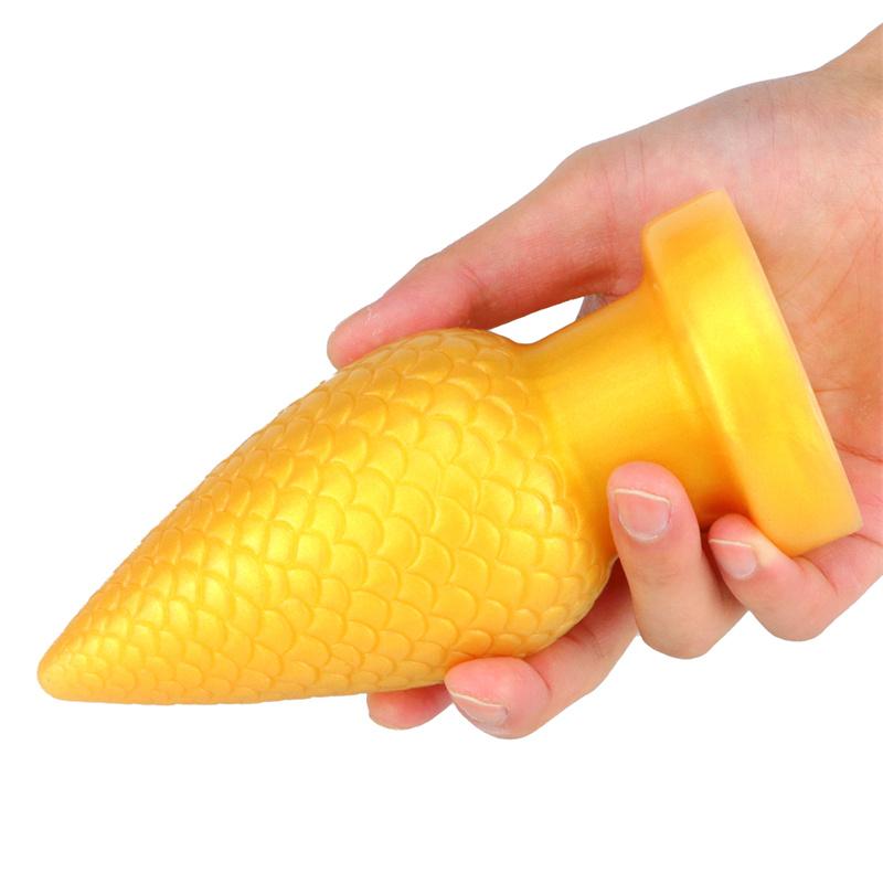 Golden Pine Cone Butt Plug Masturbation Stick Backyard Butt Plug Sex Toys Backyard Big Butt Plug