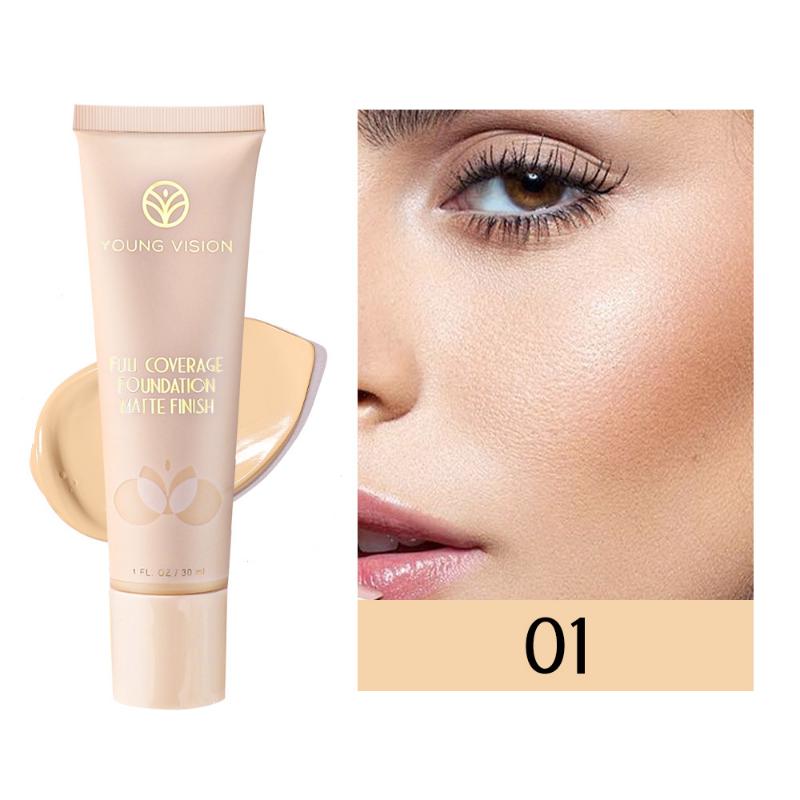 6-color Liquid Foundation, Invisible Modification of Skin Color, Foundation Cream, Concealer, Matte and Moisturizing