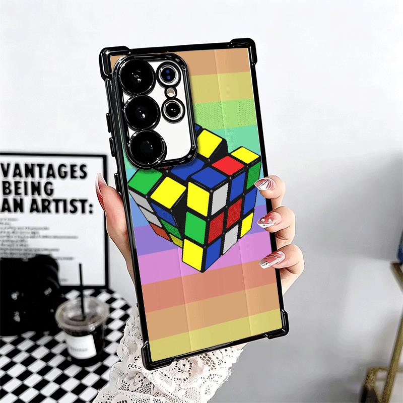 Rubik Cube Formula Spoofs Math Soft Phone Case For Samsung Galaxy S26 Ultra S25 Edge S24 FE S23 Plus S22 S21 + S20 Plating Anti-