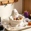 Ghost Theme Party Decor Halloween Candy Bowl, 3D Printed Cute Snack Storage Spooky Home Container, Tabletop Dish Serving Tray for