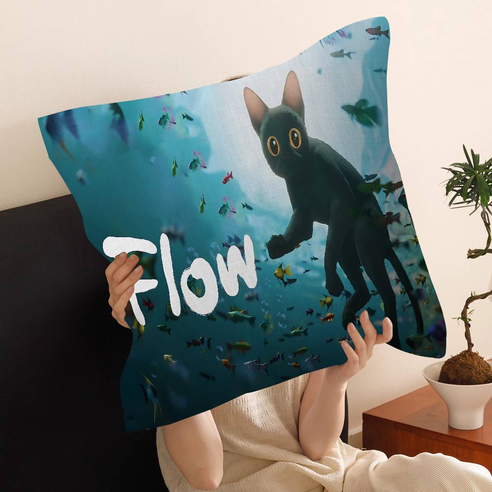 Movie F-Flow Cat Cushion Cover Car Throw Pillow Case For Sofa Car Christmas Gift 40X40Cm 45X45Cm