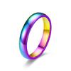 1Pc Fashionable Mirror New Color Seven-color Inner and Outer Ball Titanium Steel Ring
