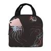 Jellyfish In The Ocean Pink Blue Insulated Lunch Bag for Kids School Cooler Thermal Food Box Tote Portable Lunch Boxes Container