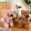 Orsacchiotto di Rose a Forma di Cuore Peluche Cuscino per Dormire Regalo di San Valentino per Donne Fidanzata