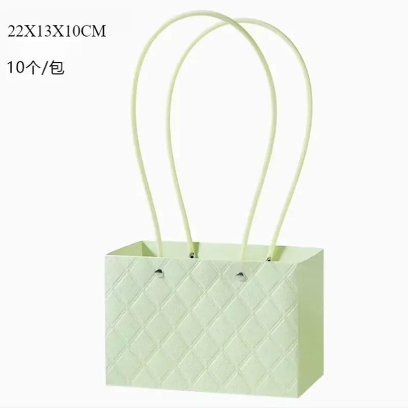 Flowers Basket Boxes Gift DIY Packaging Materials Wedding Favors 10pcs Flower Tote Bags Kraft Paper Bouquet Floral Arrangement