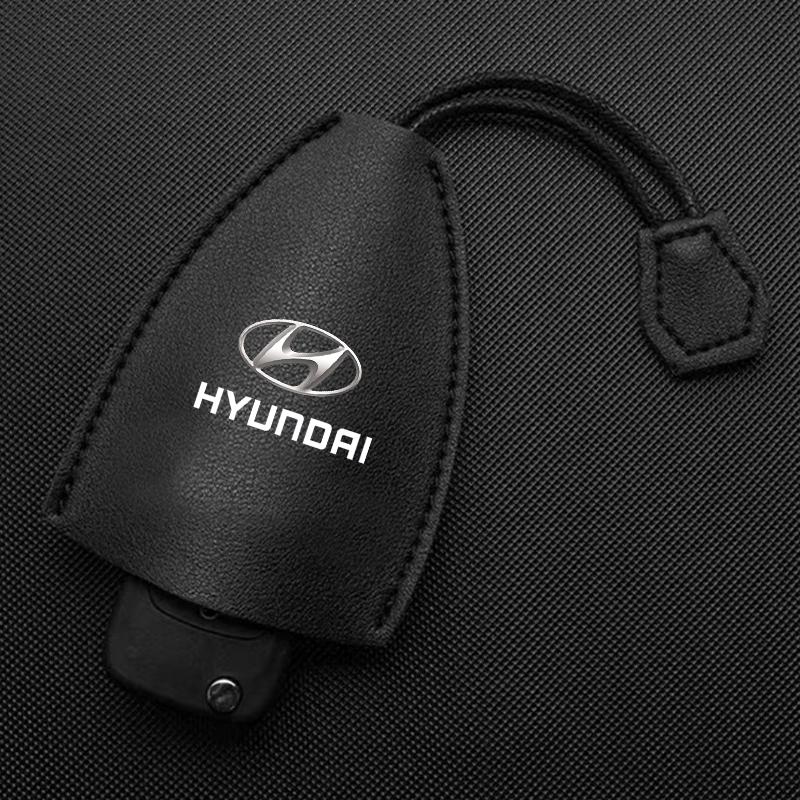 1Pcs Car Key Protection Shell Bag Car Key Case Cover Car Keychain For Hyundai Logo IX35 Bayon Kona I30 ElantraSolaris Palisade