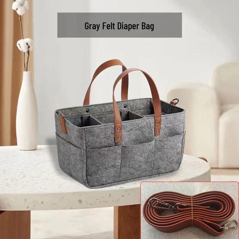 Sac à langer en feutre épaissi - Grande capacité, Sac à main pliable pour maman