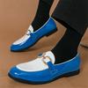 Britain Gentleman Designer Slip On Loafter Men Pointed Mixed Color Patchwork Wedding Shoes Formal Dress Footwear Zapatos Hombre