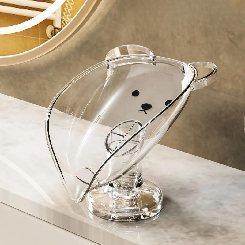 Countertop Draining Soap Box No Need To Drill Holes Household Light Luxury Soap Box Bathroom Removable Suction Cup Storage Rack