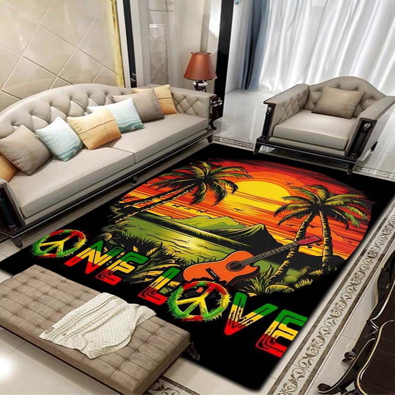 Bob Marley Album Carpet Reggae Music Jamaican Style 3D Flannel Carpet Home Living Room Bedroom Decoration Bathroom Carpet Gift