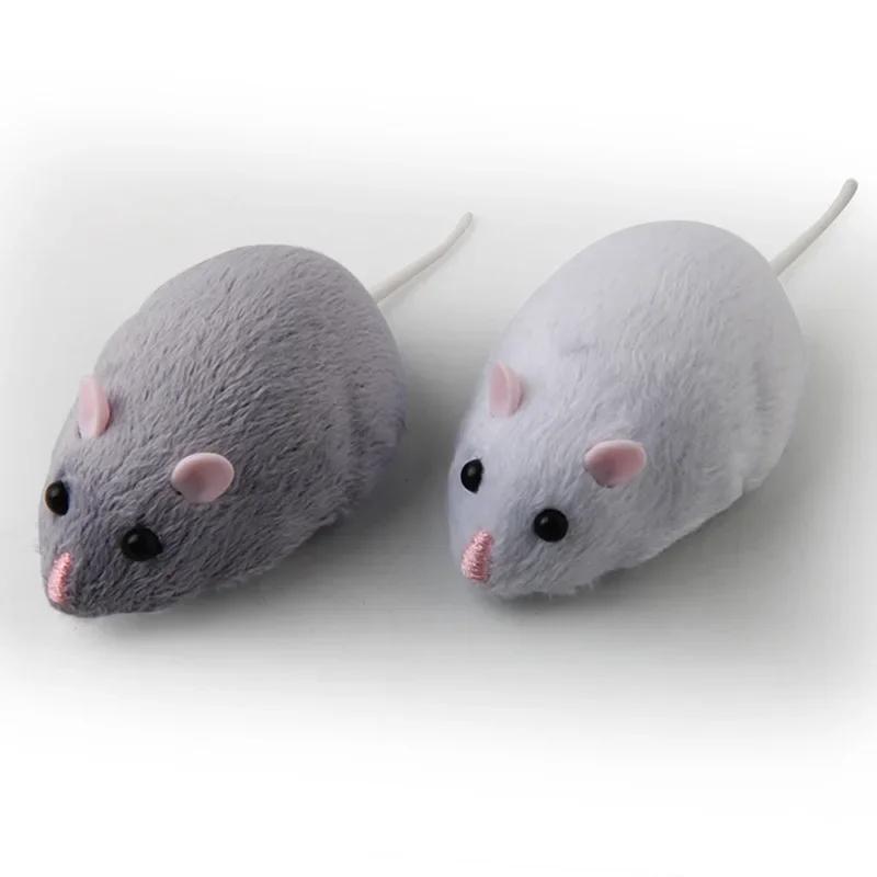 360° Rotating Interactive Electronic Cat Teasing Toy, Plush Emulation Rat Mice Remote Control Mouse Toys for Cats and Dogs Pet