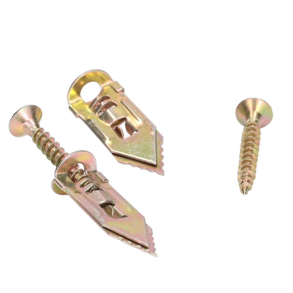 40pcs Upgraded Drywall Anchors Zinc Plated Steel Screw Anchor Metal Anchors Wall Hanging