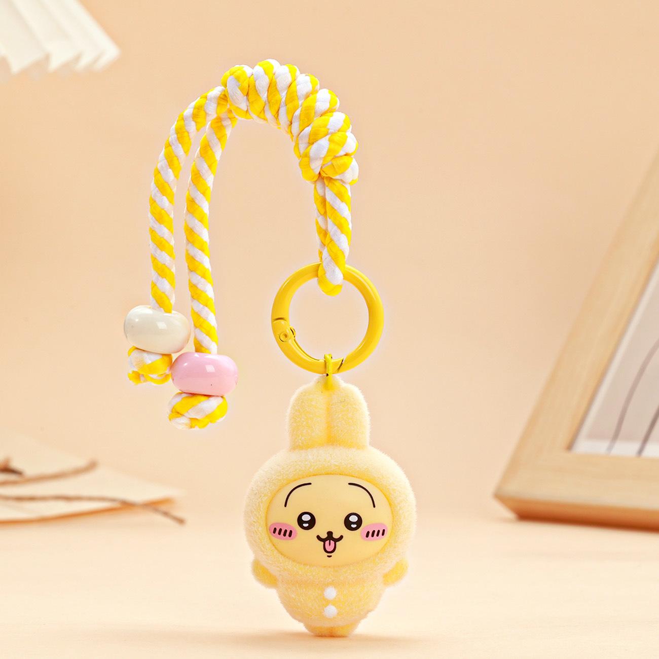

Seller Cute Flocked Chiikawa Key Chain Pendant Hachiware Usagi Doll School Bag Key Chain Pendant Toy Child Birthday Gifts