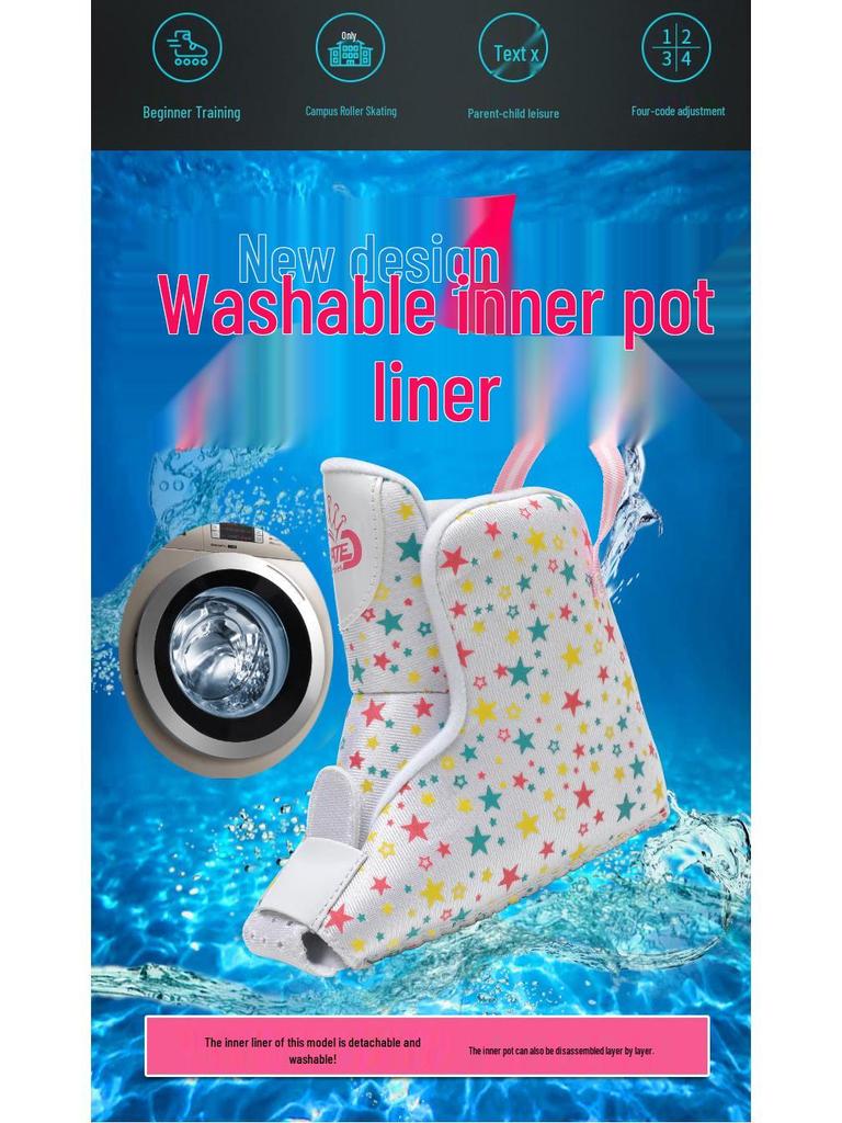 Custom Kids' Beginner Inline Roller Skates with Flashing Double Row Wheels