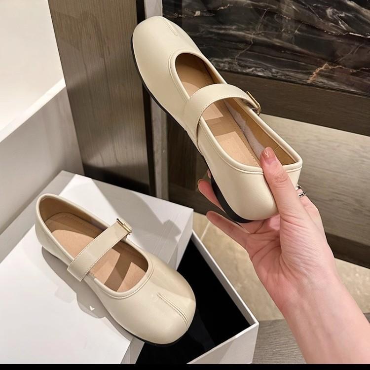 Sheepskin Version~ Round Head Doudou Shoes Women's 2025 New Late Evening Wind French Mary Jane Shoes Versatile Shallow Mouth Single Shoes