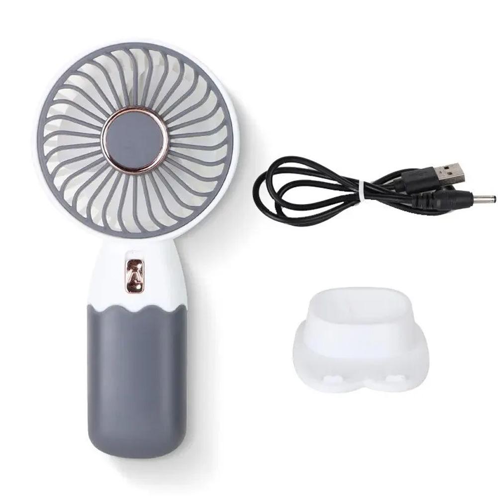 Innovative Lightweight Portable Cartoon Mini Electric Fan Featuring Built In Mobile Device Support For Easy Viewing Anytime