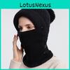 Knitted Hat And Scarf Set For Women Winter Warmth Windproof With Ear Protection