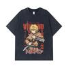 275 GSM Washed T-shirts 100% Cotton Vinland Saga V1 Thorfinn Print Unisex Heavy Cotton T Shirt