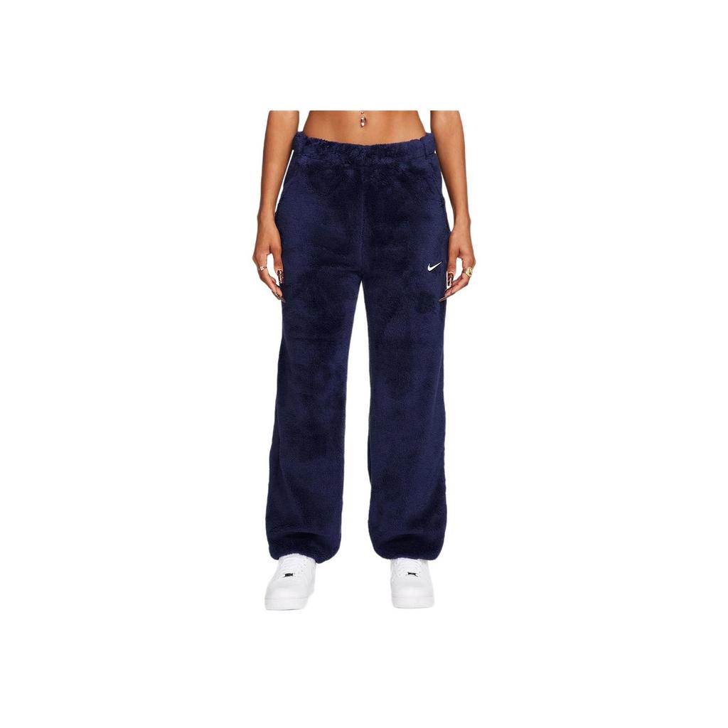 Nike X Nocta Fleece Track Pants FW23 With Elastic Waistband Women Bottoms Navy-Blue DV3644-410
