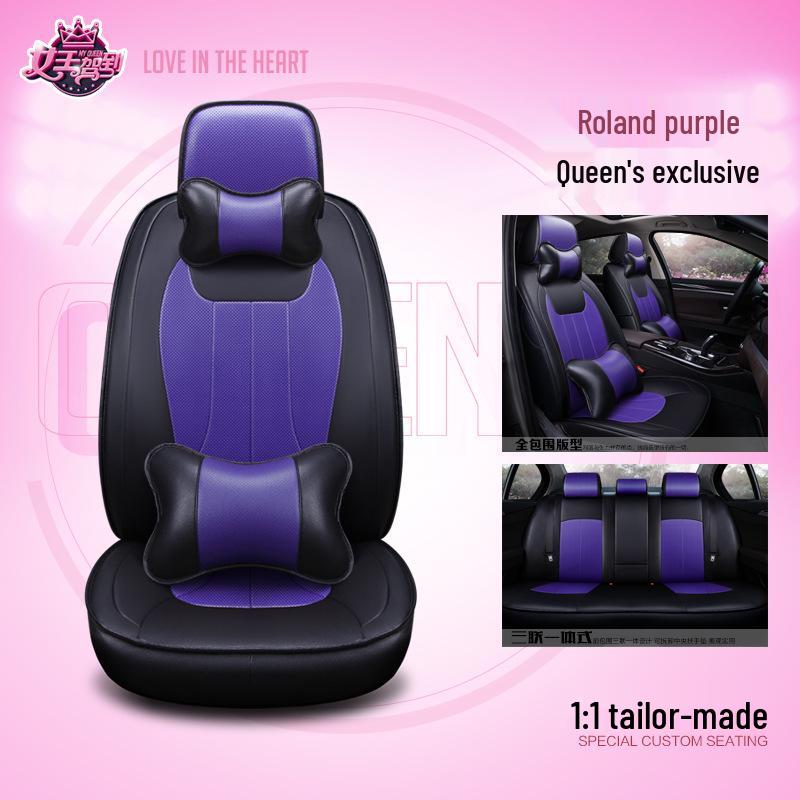 Universal Full Leather 3D Surround Car Seat Cushion - All-Season Protection