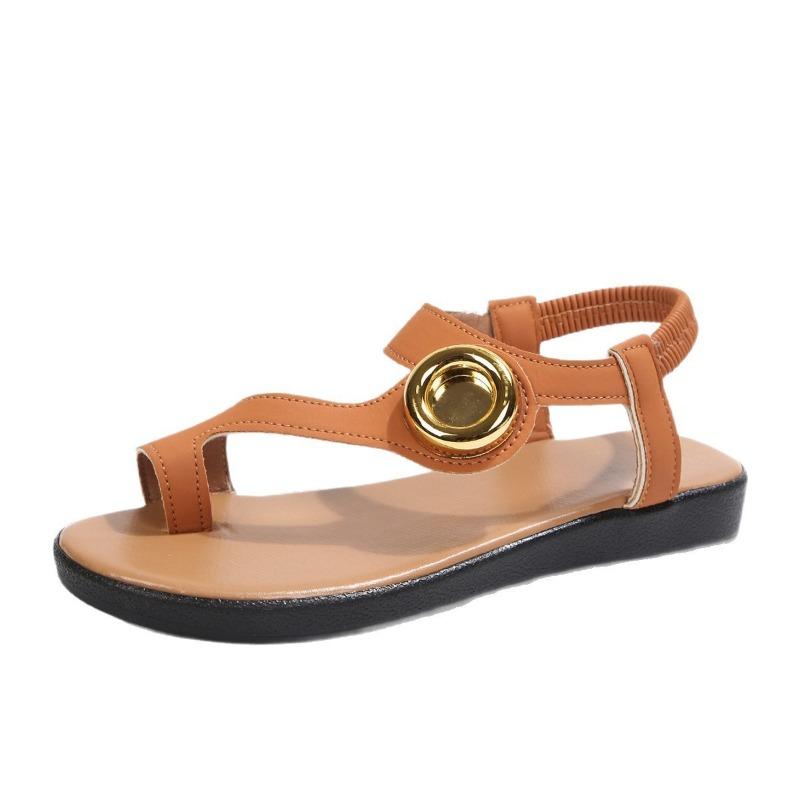 New Large-size Flat-bottomed Shoes for Women, Casual Beach Flip-flops