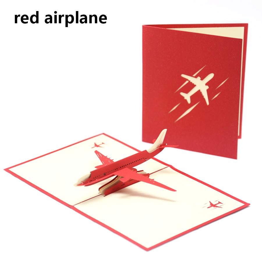 Surprise 3D Pop-Up Airplane Greeting Card Creative Birthday Graduation Travel Gift Aviation Enthusiasts Adventure Lovers JXB