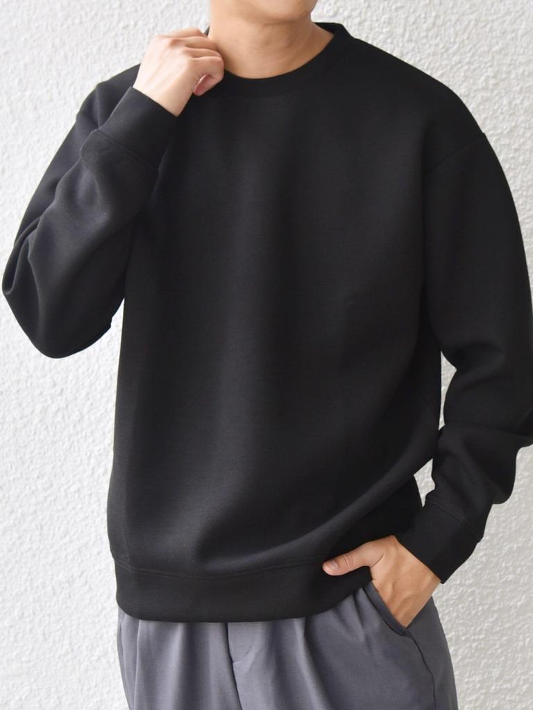 Versendet jedes Sweatshirt, Maschinenwaschbar, Kartonfarbe, Pullover mit Rundhalsausschnitt, Herren, Schwarz, Größe L (712040060)