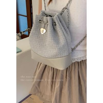 Taschen Damen kleine Rucksäcke Neue Sommermode Nischen-Eimer-Taschen Vielseitiger Kettenrucksack