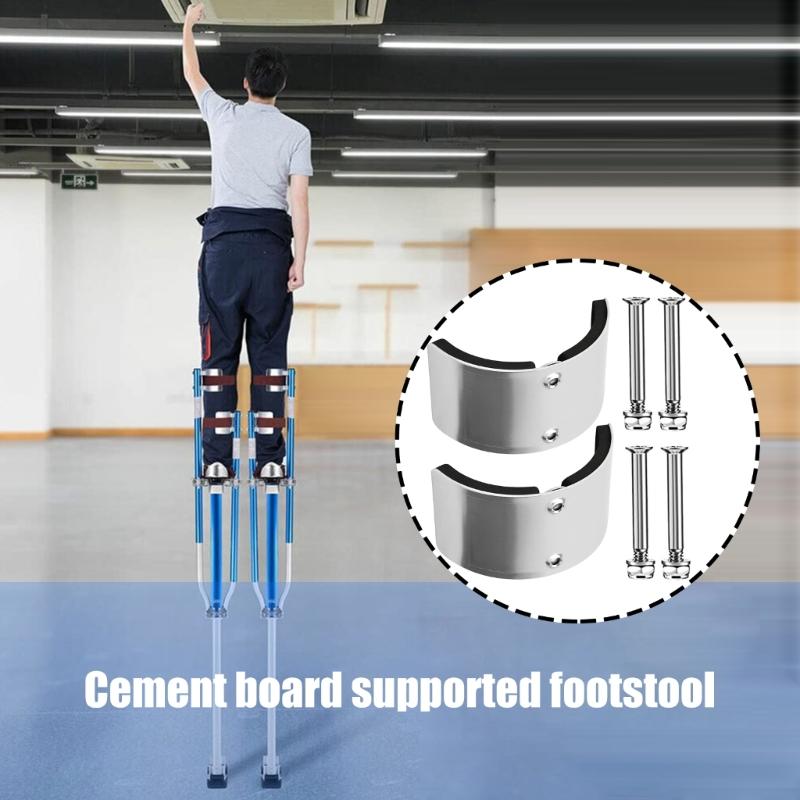 2 Pezzi Piastra Comfort per Gambe a Puntelli Lega di Alluminio Accessori per Puntelli Piastra Curva Parti per Puntelli da Cartongesso Per Gambe Fisse Durevole