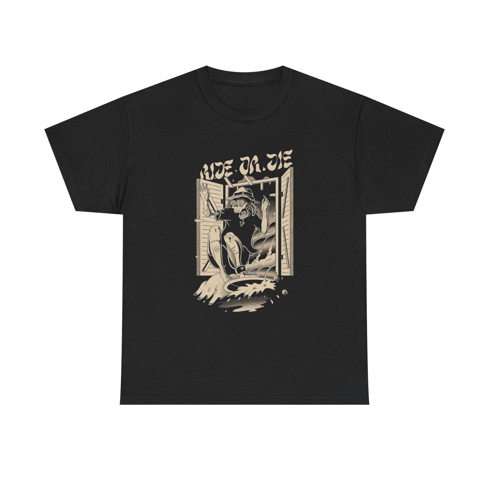 Ride Or Die Skate Surf Graphic T Shirt Unisex Gift New AMERICAN VINTAGE L