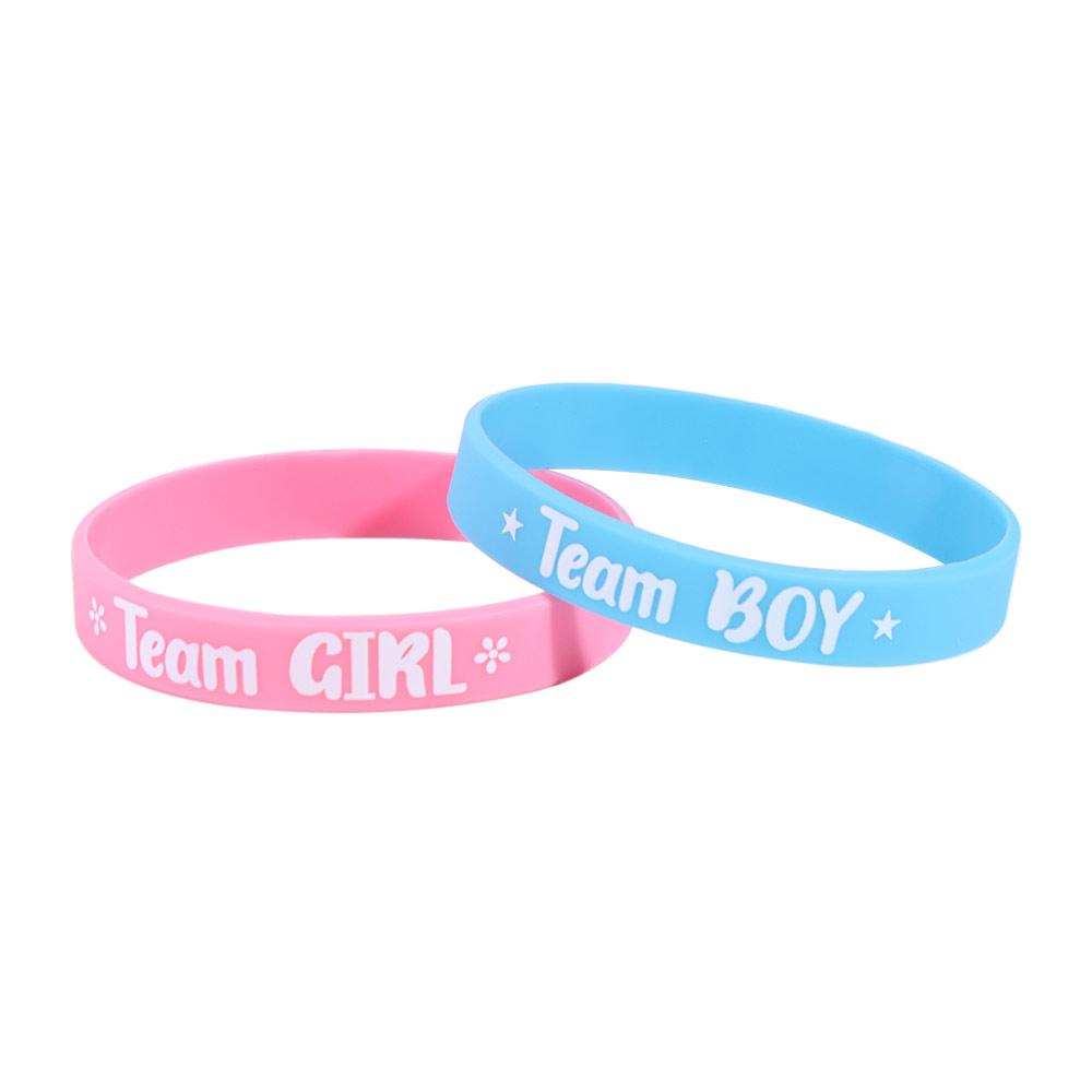 20pcs Durable Boy or Girl Gender Reveal Bracelets Team Boy Girl Wristband  Gender Reveal Parties