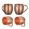 530Ml 100% Copper Moscow Mule Mug Cocktail Wine Cup Hammered Coppery Beer Mugs Coffee Mug Milk Cup Bar Cup Drinkware Durable