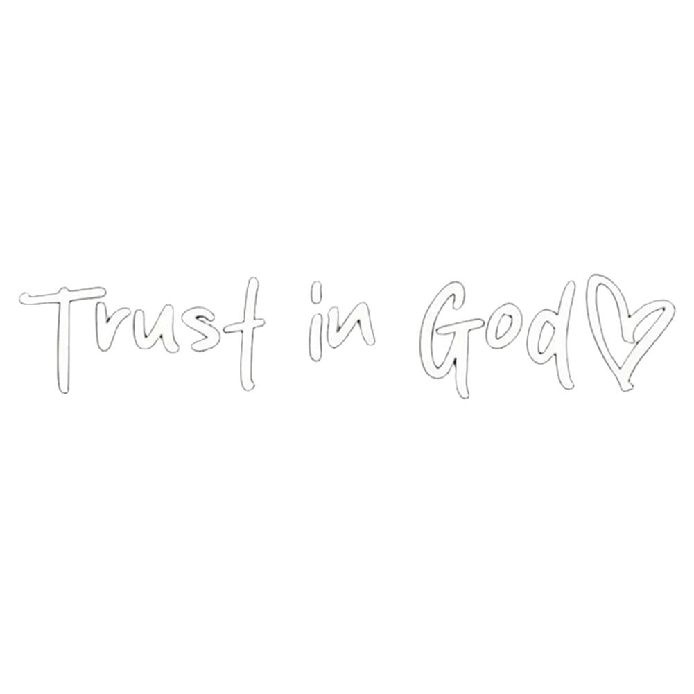 

Наклейки на зеркало заднего вида Наклейка «Доверься Богу» Индивидуальный штрих для автомобилей White