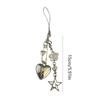 Lovely Miniature Music Accessory For Mobile Devices Delicate Handmade Musical Note and Heart Pendant Keychain