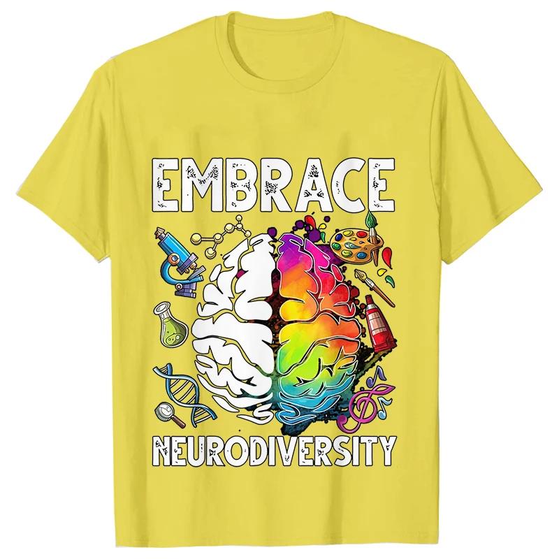 Akzeptiere Neurodiversität Shirt für Frauen Autismus Bewusstsein Mutter Grafik T-Shirts Kurzarm Übergröße T-Shirt Frauen Tee Kleidung