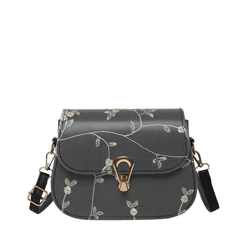 Fashion Shoulder Crossbody Bag With Flower Embroidery Design For Wear Daily