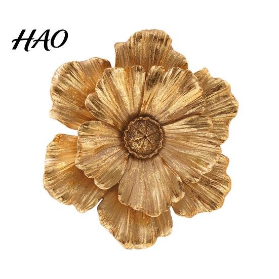 Floral Wall Art 3D Resin Flower Decoration, Modern Sculpture, Home Embellishments Hanging Ornament for Living Room, Home, Office Decor