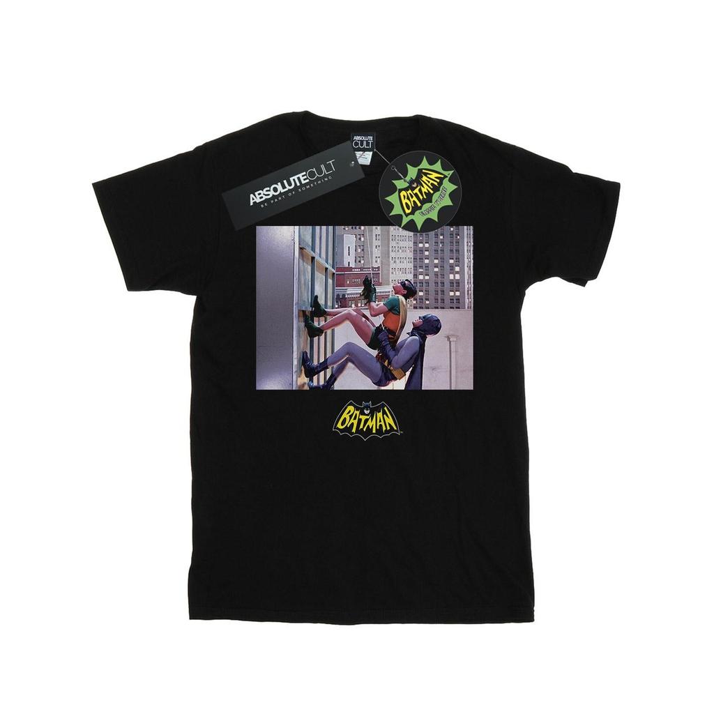 DC Comics Dziewczęcy Bawełniany T-shirt z serialu TV Batman Wspinaczka po Drapaczu Chmur