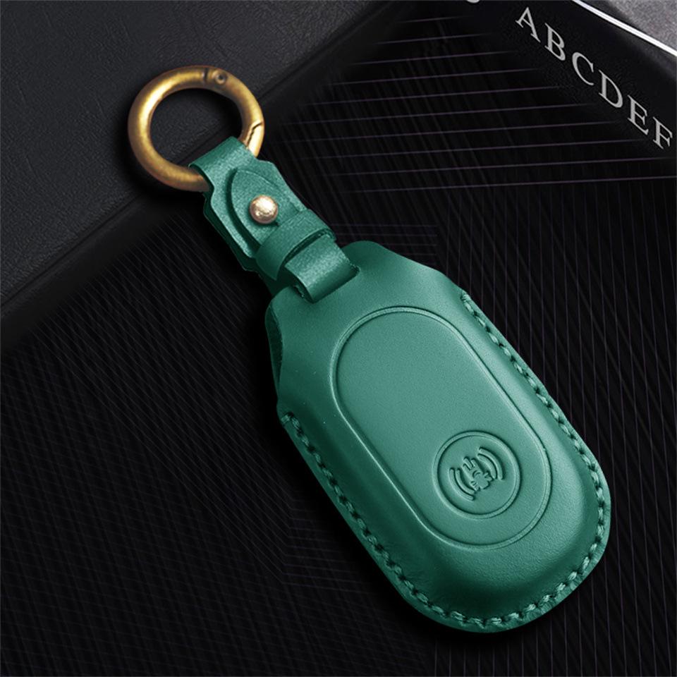Handgefertigter Schlüsselanhänger aus echtem Leder für Sanyang SYM Motorrad-Fernbedienung - Retro-Stil