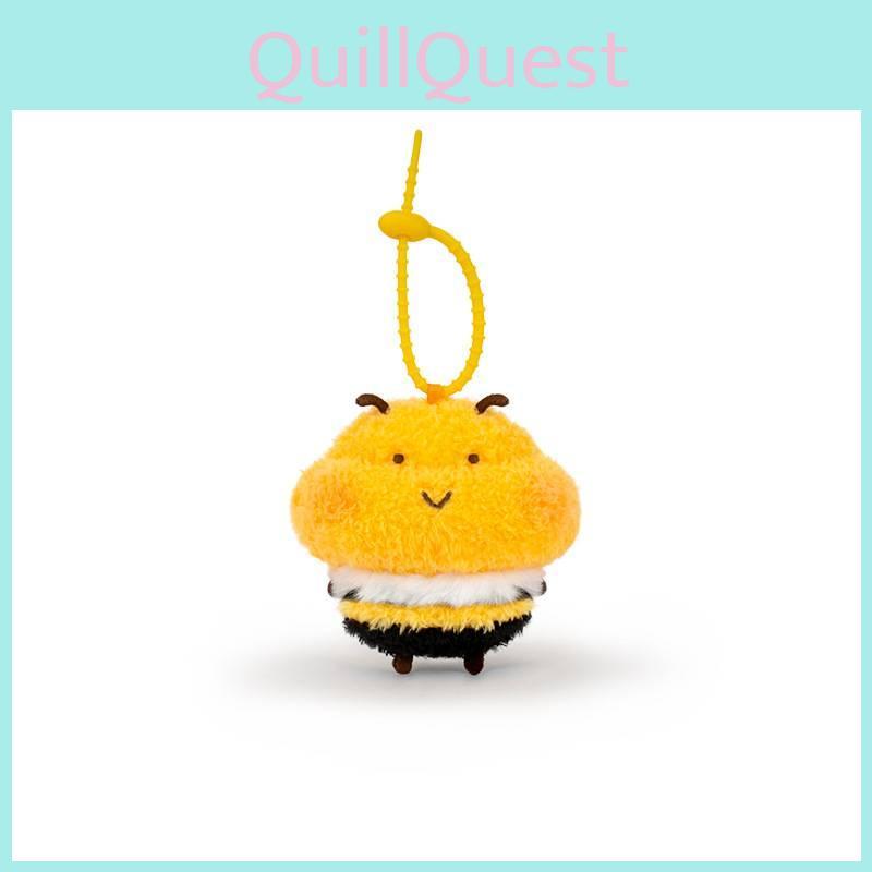 Fun And Eye-catching Cartoon Bee Plush Keychain Soft Material For Collectible Toys