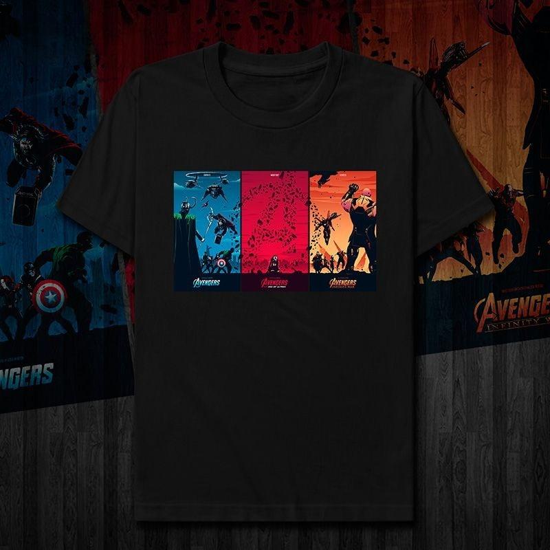 Genuine TASK Avengers Rocky Scarlet Witch Thanos Print T-shirt Casual Men's And Women's Short SleevesJacket