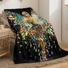 1pc Colorful Fairy Wings Crystal Gem Angel Flannel Blanket Mystical Art Soft Throw Blanket for Bedroom Yoga Meditation DecorGift