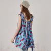 Dress Personalized Full Print Design Age-reducing Suspender Skirt Summer Vacation Style Loose Short Girl Dress Women