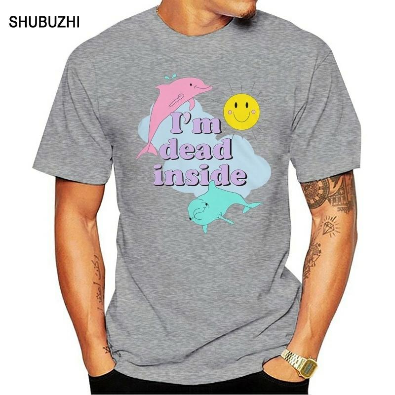 Dolphins IM Dead Inside Sunshine Funny TShirt High Quality Cotton Tee Superior Quality Tee Shirt