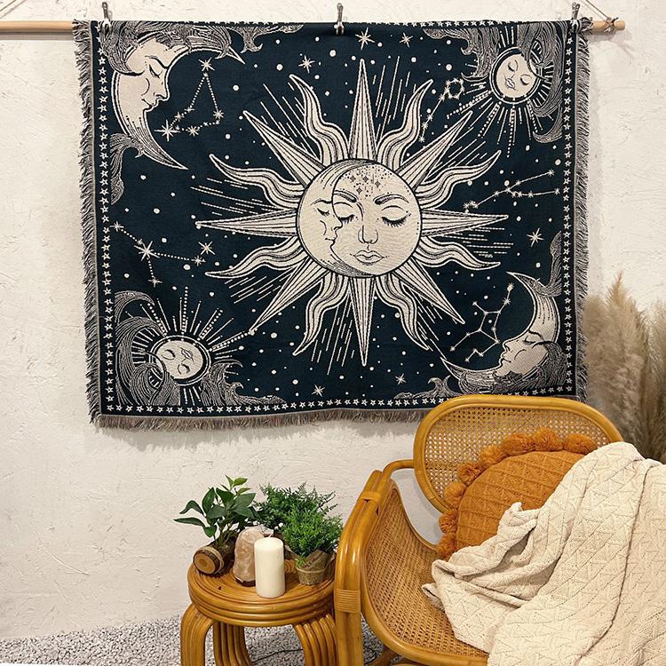 Boho Throw Blanket Hippie Living Room Decor Wall Tapestry Outdoor Picnic Camping Rug Mattress Beach Towel