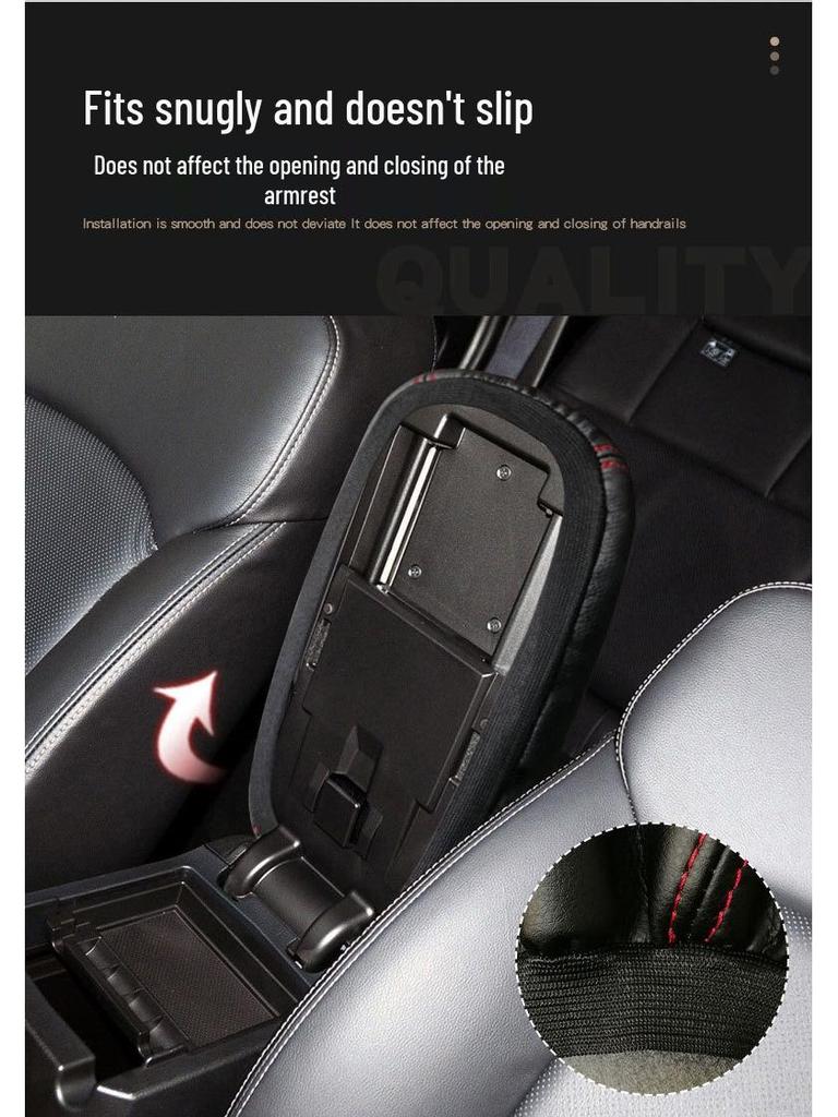 Subaru Forester 13-18 Armrest Box Leather Cover Pad - Interior Modification Accessory