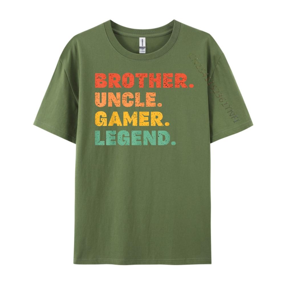 Funny Gamer Brother Uncle Gaming Legend Video Game Graphic T Shirts Men Cotton Men Shirts For Men Lovers Day
