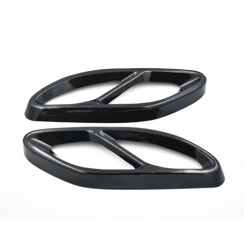 2 pezzi copertura finitura tubo di scarico in acciaio inossidabile per Mercedes Benz Classe A B C E GLC GLE W176 W246 W205 W213 stile auto AMG