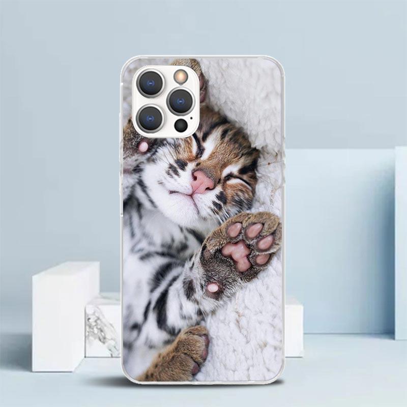 

Pink Cat Hand Paw Soft Cover for iPhone 16 17 Air 15 14 Pro Max 16E Phone Case 13 Mini 12 11 7 SE 8 Print Pattern Fit Cases 16 1 iPhone 11