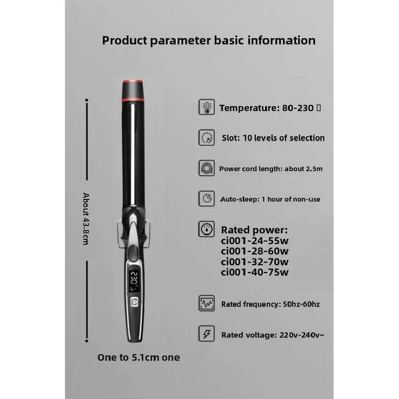 Bestseller Curling Iron Big Waves Do Not Hurt Hair Curling Iron LCD Display Long-lasting Setting of Curly Hair Large Roll 36mm